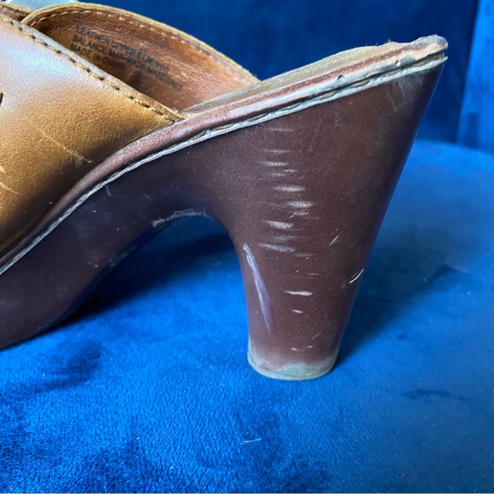 High-Heeled Leather Sandals - Picture 5 of 15
